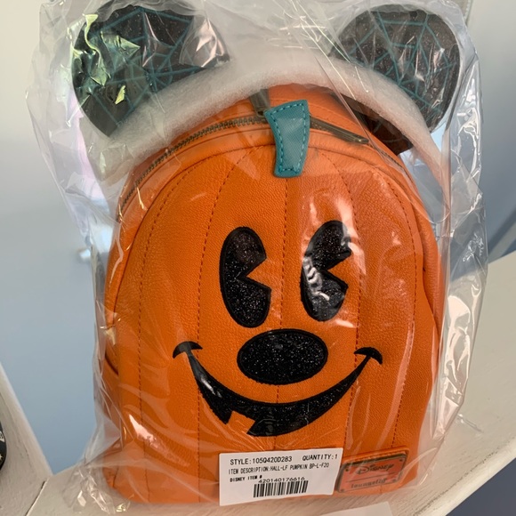 Loungefly Handbags - Disney Mickey Pumpkin Jack-O-Lantern Mini Backpack